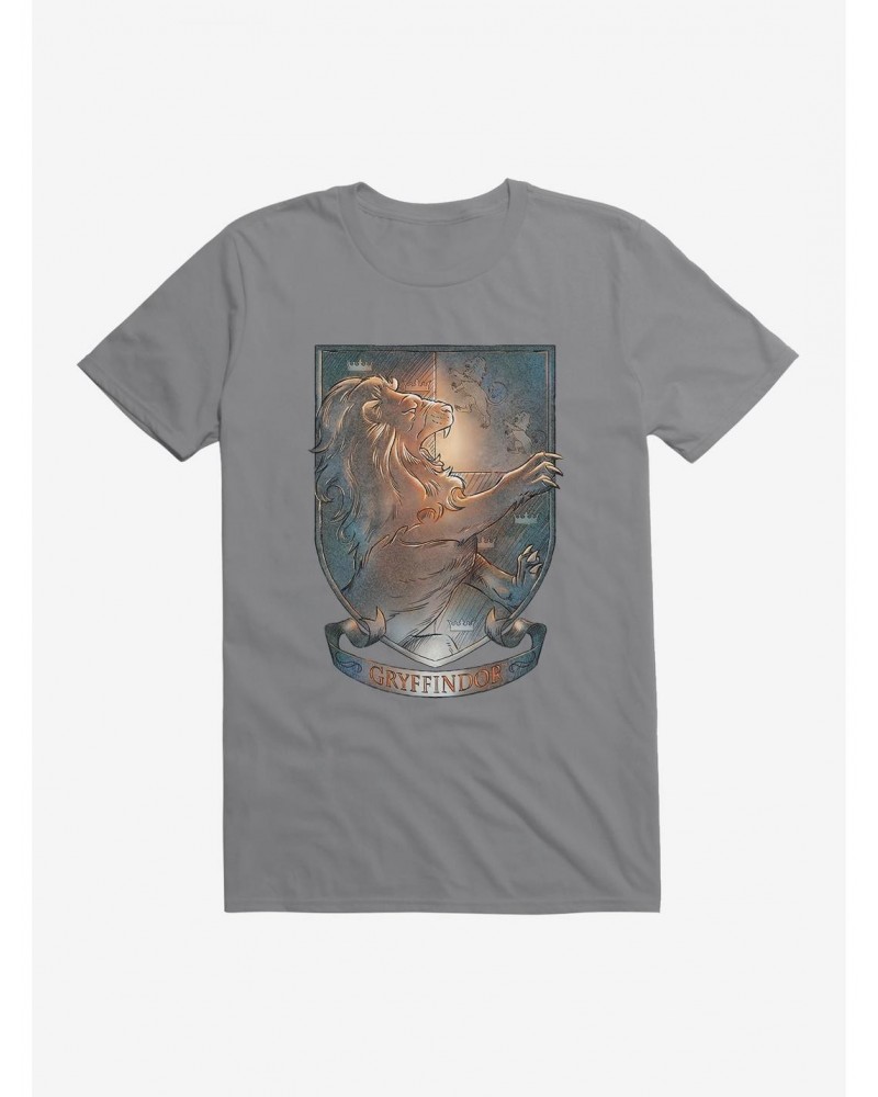 Harry Potter Gryffindor Crest Illustrated T-Shirt $7.46 T-Shirts