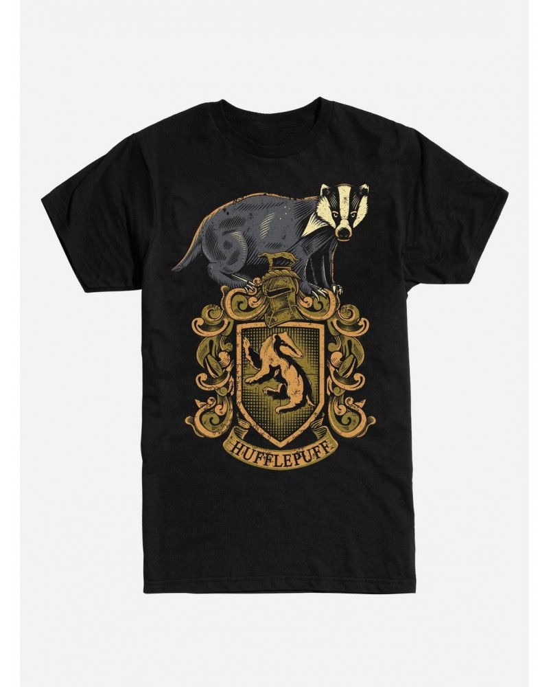 Harry Potter Hufflepuff Crest T-Shirt $6.12 T-Shirts