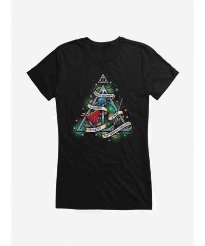 Harry Potter Deathly Hallows Tattoo Graphic Girls T-Shirt $6.77 T-Shirts