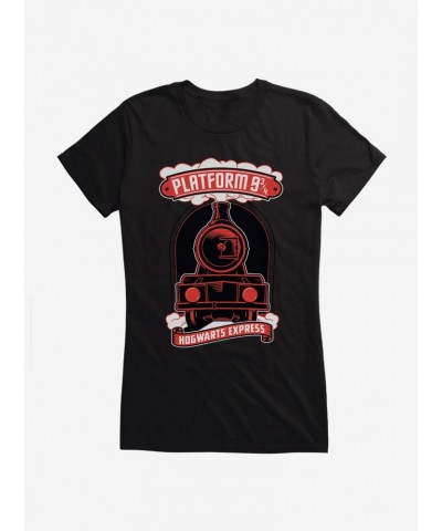 Harry Potter Platform 9 3/4 Patch Art Girls T-Shirt $6.77 T-Shirts