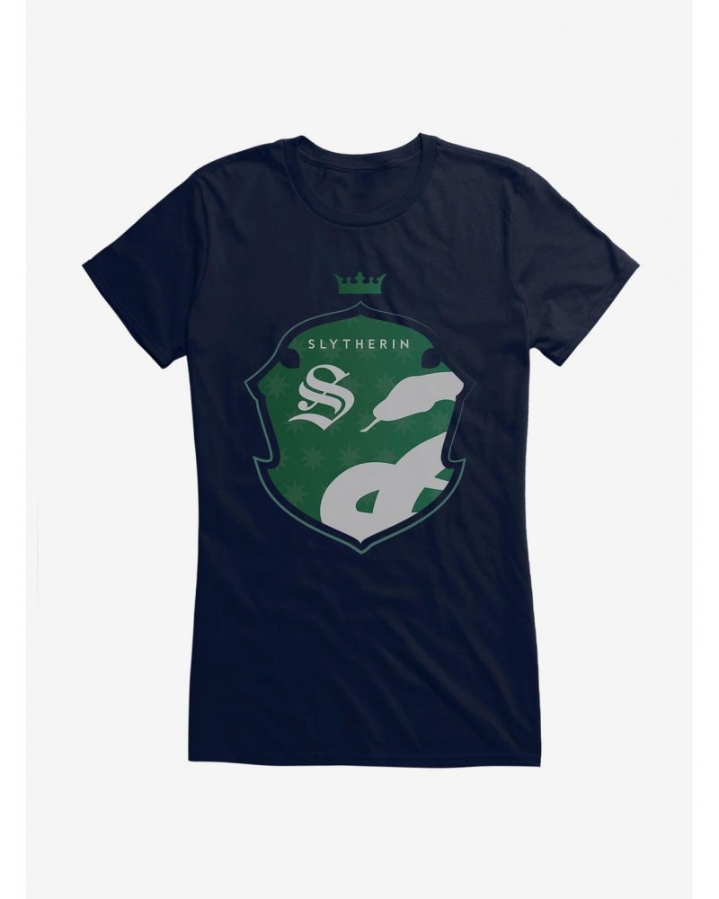 Harry Potter Slytherin S Crest Girls T-Shirt $9.96 T-Shirts