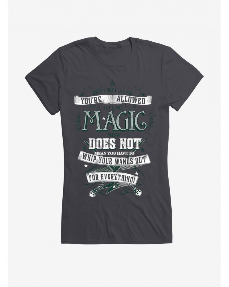 Harry Potter Wands Out Quote Girls T-Shirt $6.77 T-Shirts