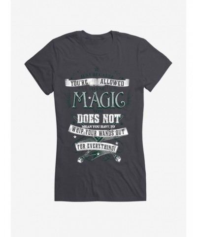 Harry Potter Wands Out Quote Girls T-Shirt $6.77 T-Shirts