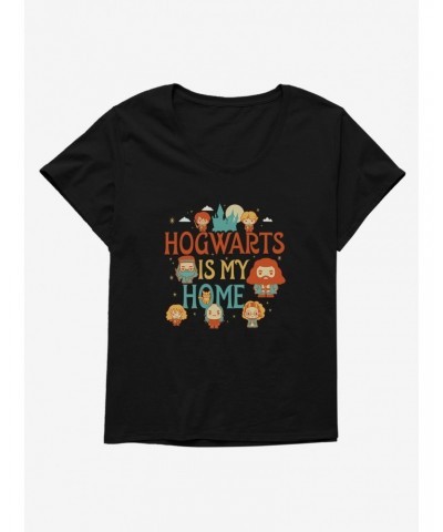 Harry Potter Hogwarts Is My Home Girls T-Shirt Plus Size $8.32 T-Shirts