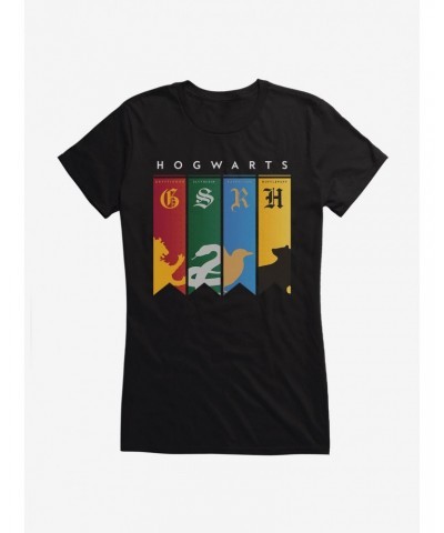 Harry Potter Hogwarts School House Banners Girls T-Shirt $8.37 T-Shirts