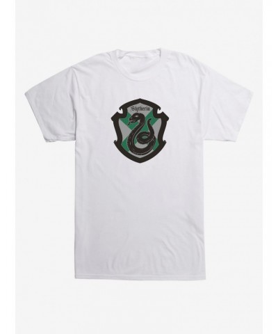 Harry Potter Slytherin Grey Shield T-Shirt $7.84 T-Shirts