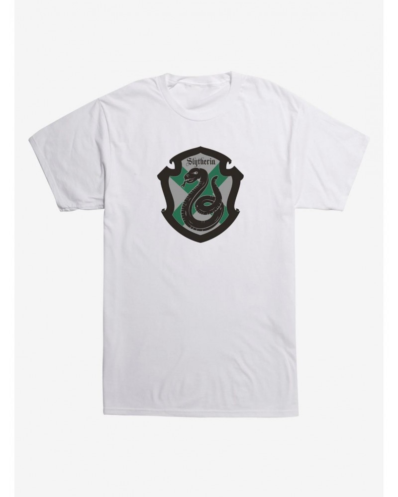 Harry Potter Slytherin Grey Shield T-Shirt $7.84 T-Shirts