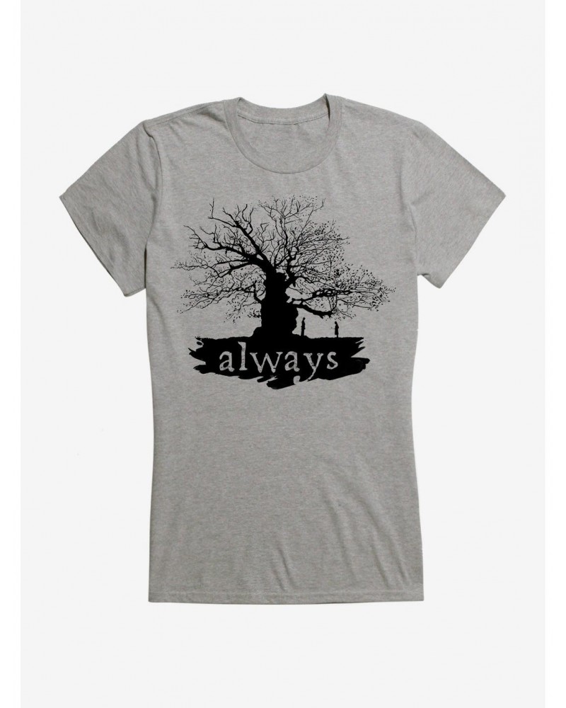 Harry Potter Always Tree Girls Black T-Shirt $7.17 T-Shirts