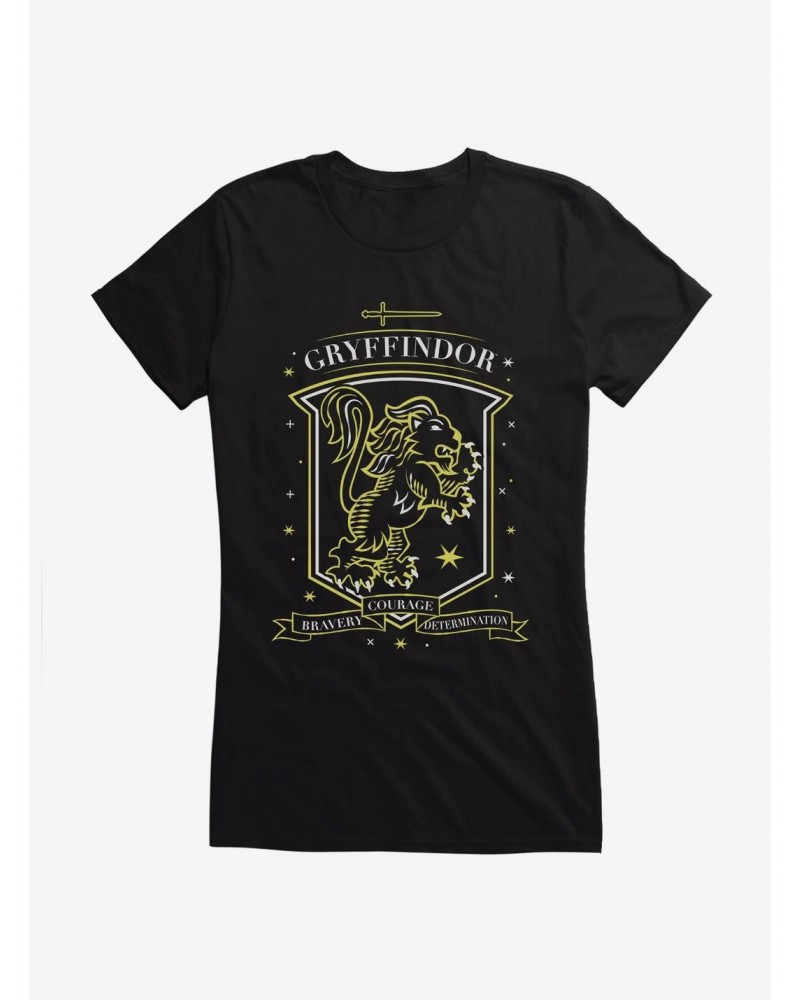 Harry Potter Gryffindor Sketch Shield Girls T-Shirt $7.97 T-Shirts