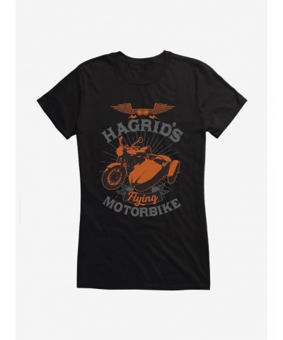 Harry Potter Hagrid's Flying Motorbike Bronze Icon Girls T-Shirt $7.37 T-Shirts