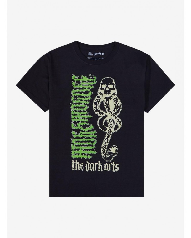 Harry Potter The Dark Arts Skull Snake Boyfriend Fit Girls T-Shirt $8.96 T-Shirts