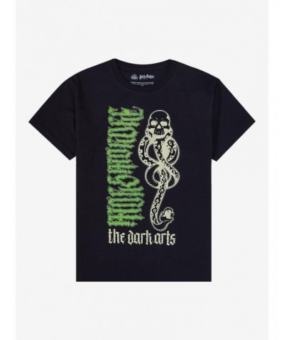 Harry Potter The Dark Arts Skull Snake Boyfriend Fit Girls T-Shirt $8.96 T-Shirts