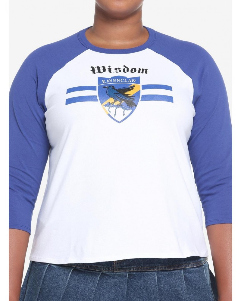 Harry Potter Ravenclaw Varsity Girls Crop Raglan T-Shirt Plus Size $3.84 T-Shirts