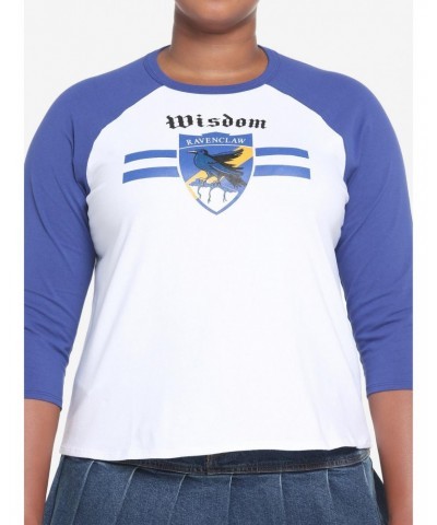 Harry Potter Ravenclaw Varsity Girls Crop Raglan T-Shirt Plus Size $3.84 T-Shirts