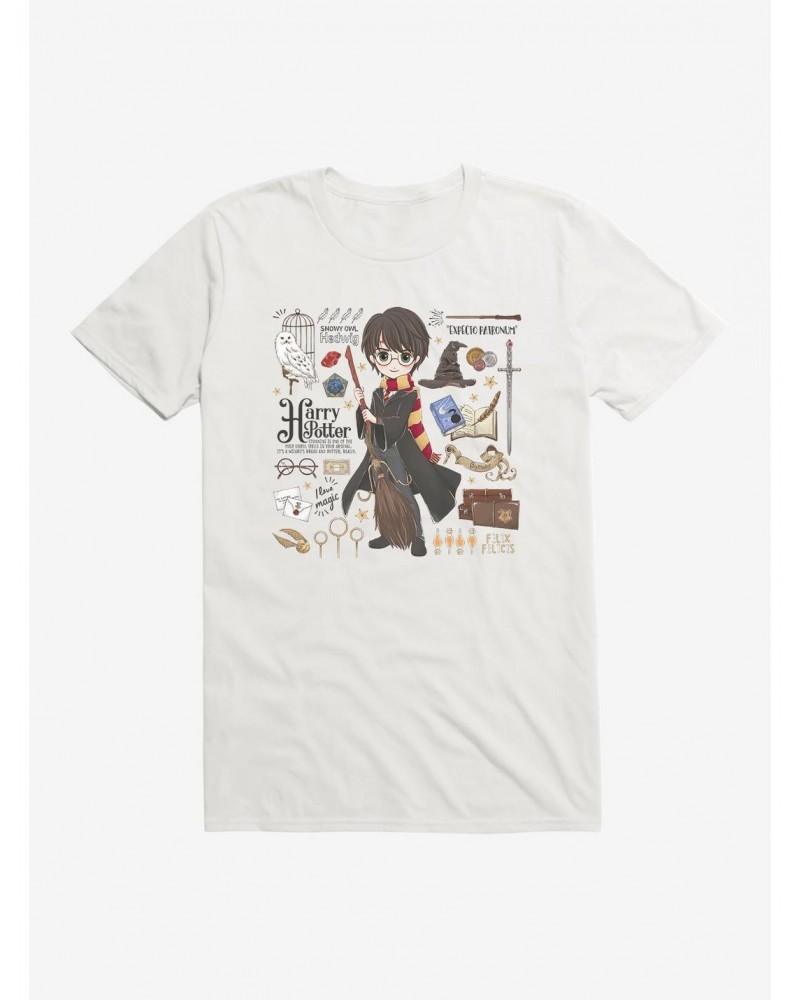 Harry Potter Stylized Harry Icons T-Shirt $8.22 T-Shirts