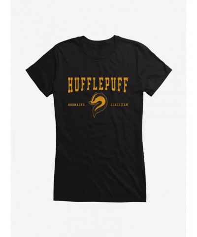 Harry Potter Hufflepuff Quidditch Symbol Girls T-Shirt $7.37 T-Shirts