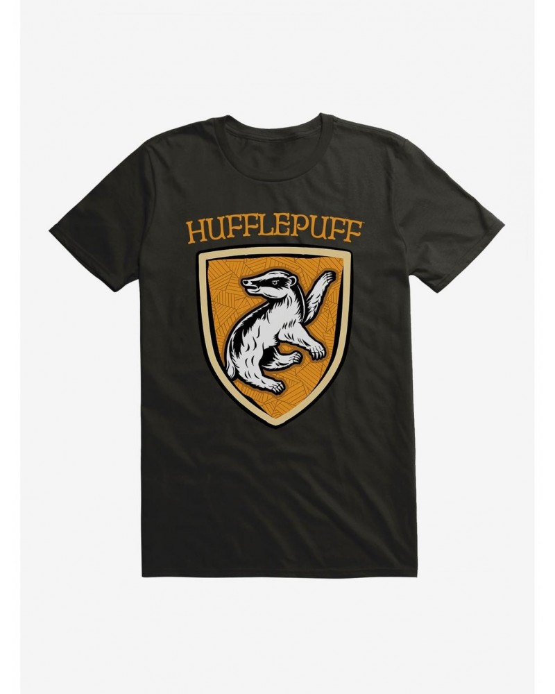 Harry Potter Hufflepuff Modern Geometric Emblem T-Shirt $8.99 T-Shirts