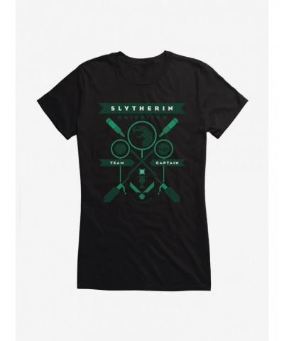 Harry Potter Slytherin Quidditch Team Captain Girls T-Shirt $9.76 T-Shirts