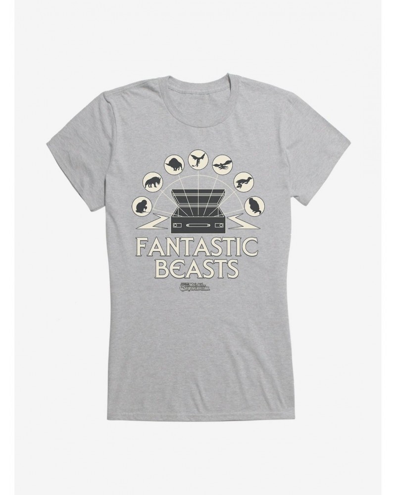 Fantastic Beasts Luggage Creature Icons Girls T-Shirt $5.98 T-Shirts