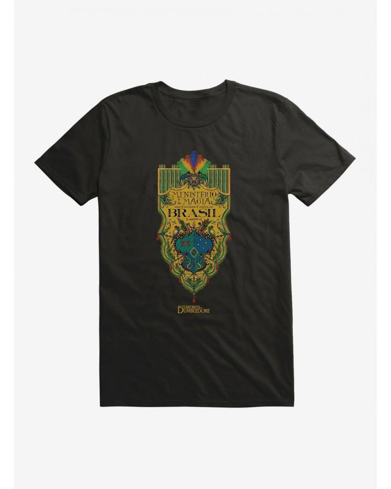 Fantastic Beasts: The Secrets Of Dumbledore Ministerio Da Magia Brasil Crest T-Shirt $7.07 T-Shirts