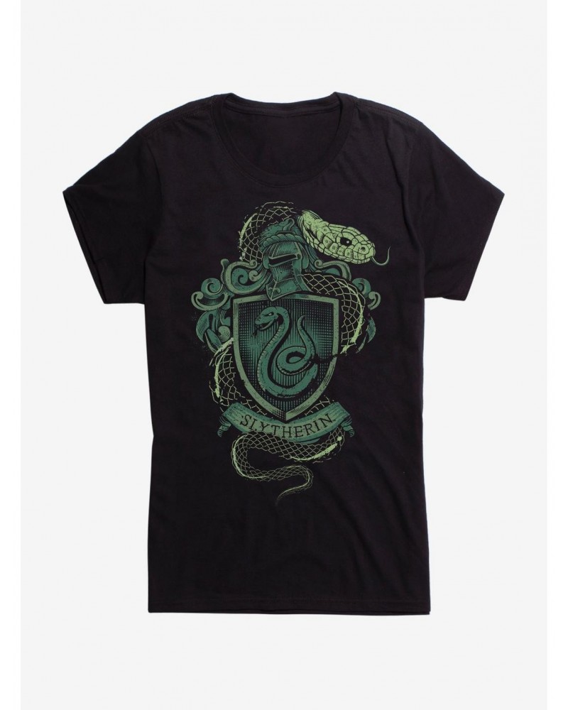 Harry Potter Slytherin Crest Girls T-Shirt $6.18 T-Shirts