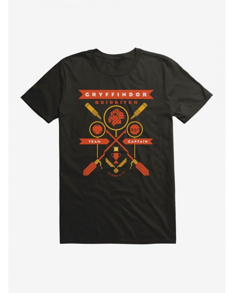 Harry Potter Gryffindor Quidditch Team Captain T-Shirt $6.31 T-Shirts