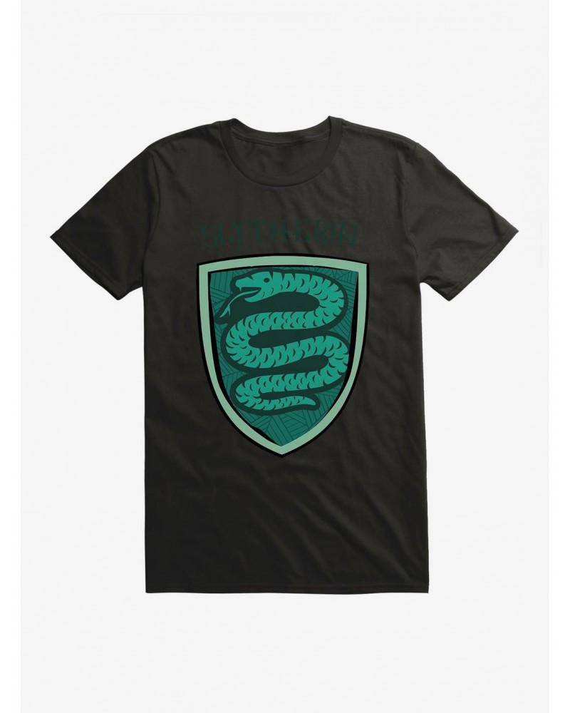 Harry Potter Slytherin Modern Geometric Emblem T-Shirt $7.65 T-Shirts