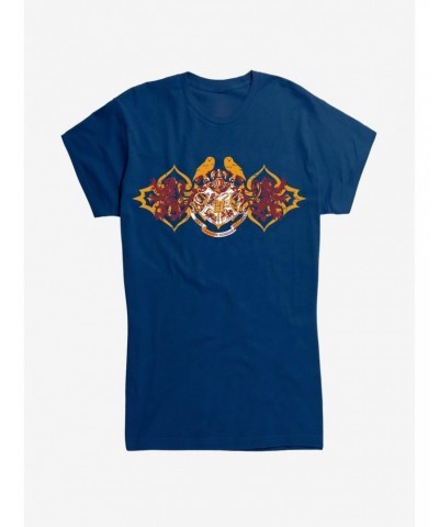 Harry Potter Hogwarts Shield and Gold Girls T-Shirt $8.37 T-Shirts