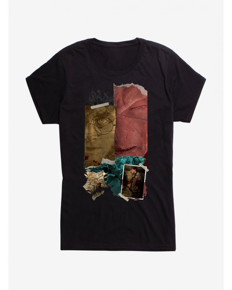 Harry Potter Voldemort and Harry Collage Girls T-Shirt $8.17 T-Shirts