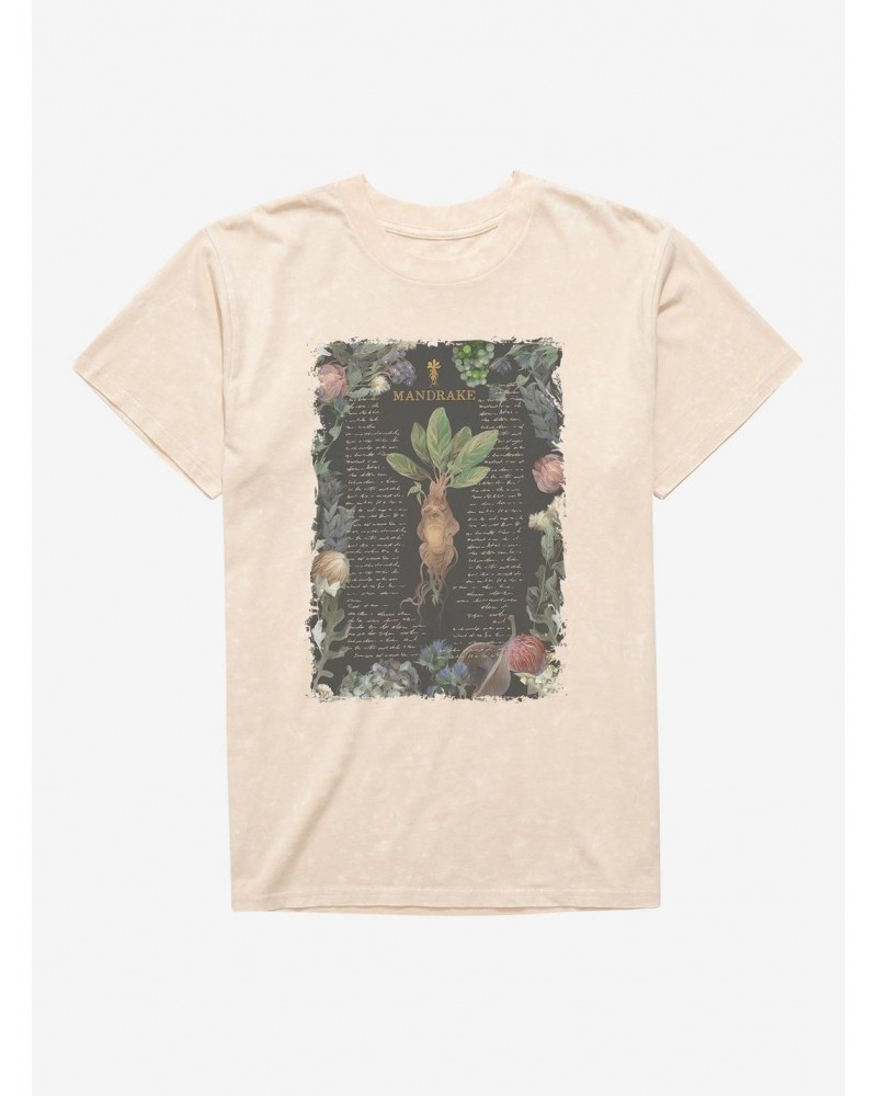 Harry Potter Mandrake Flowers Mineral Wash T-Shirt $7.87 T-Shirts