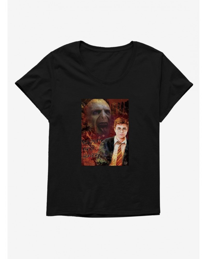 Harry Potter Voldemort And Harry Girls T-Shirt Plus Size $11.56 T-Shirts