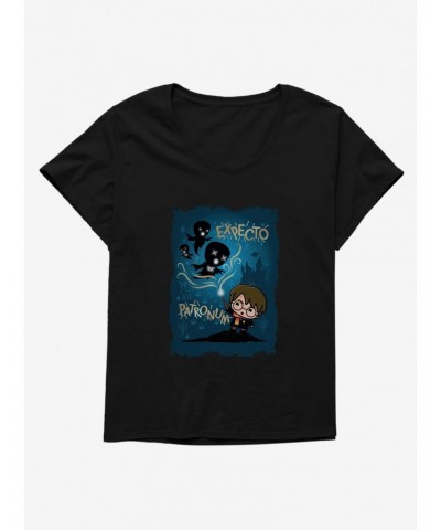 Harry Potter Expecto Patronum Cartoon Girls T-Shirt Plus Size $7.40 T-Shirts