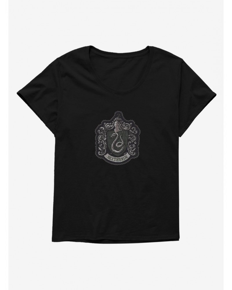 Harry Potter Slytherin Patch Girls T-Shirt Plus Size $11.10 T-Shirts