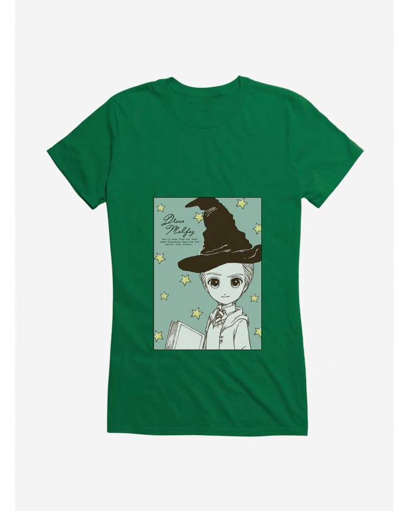 Harry Potter Stylized Draco Sketch Girls T-Shirt $7.37 T-Shirts