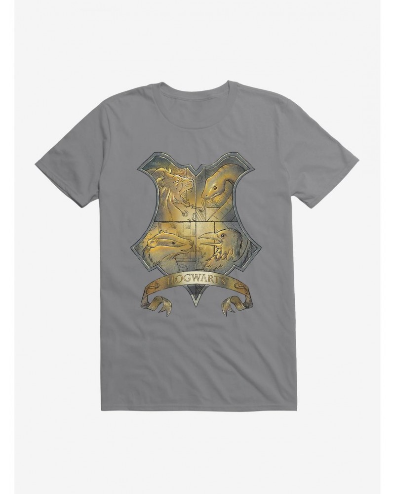 Harry Potter Hogwarts Crest Illustrated T-Shirt $7.84 T-Shirts