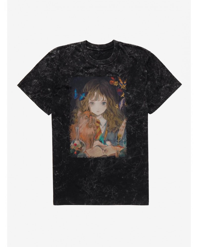 Harry Potter Anime Neo-Classical Hermione Mineral Wash T-Shirt $9.32 T-Shirts