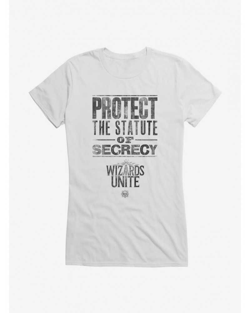 Harry Potter: Wizards Unite Statute Of Secrecy Girls T-Shirt $9.16 T-Shirts