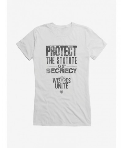 Harry Potter: Wizards Unite Statute Of Secrecy Girls T-Shirt $9.16 T-Shirts