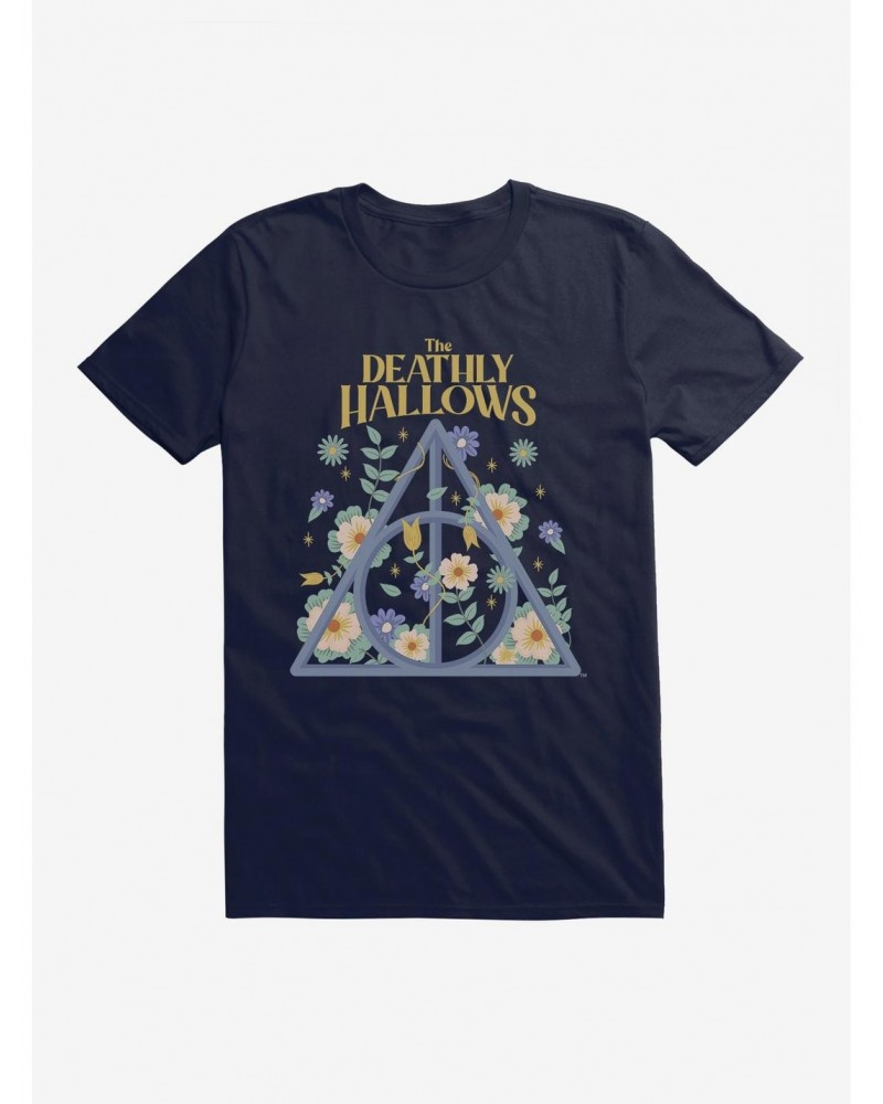 Harry Potter The Deathly Hallows Flowers T-Shirt $6.88 T-Shirts