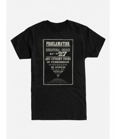 Harry Potter Proclamation No.27 T-Shirt $7.27 T-Shirts