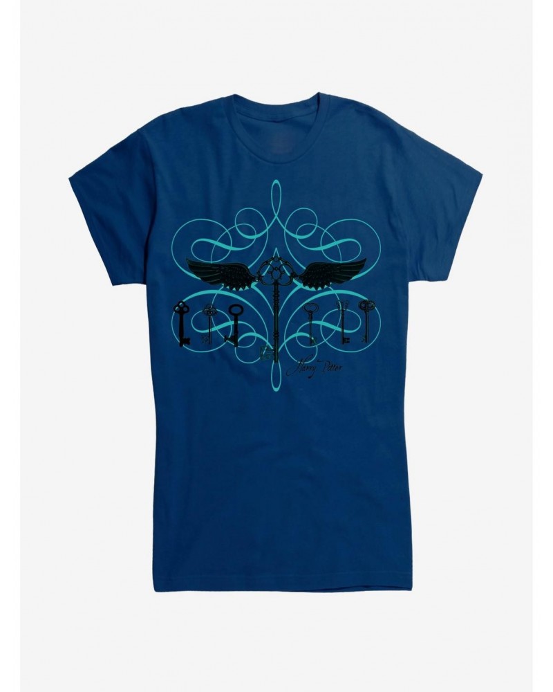 Harry Potter Sorcerers Flying Keys Girls T-Shirt $6.18 T-Shirts