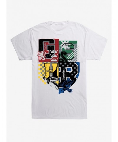 Harry Potter House Colors Shield T-Shirt $7.27 T-Shirts