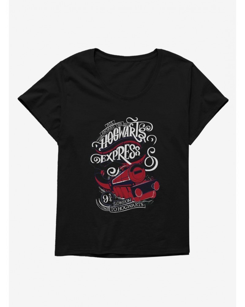 Harry Potter Hogwarts Express Sketch Girls T-Shirt Plus Size $6.94 T-Shirts