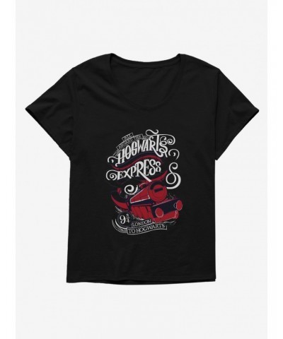 Harry Potter Hogwarts Express Sketch Girls T-Shirt Plus Size $6.94 T-Shirts