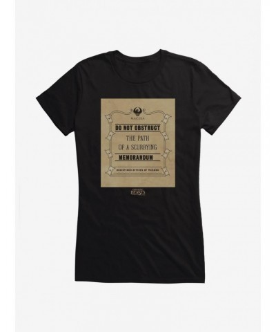 Fantastic Beasts Do Not Obstruct Girls T-Shirt $7.37 T-Shirts