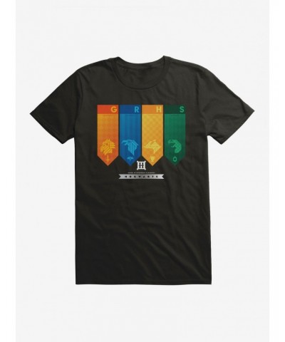 Harry Potter Hogwarts Houses Banners T-Shirt $8.60 T-Shirts