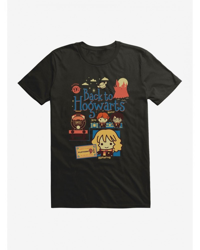 Harry Potter Platform 9 3/4 Chibi Art T-Shirt $9.37 T-Shirts