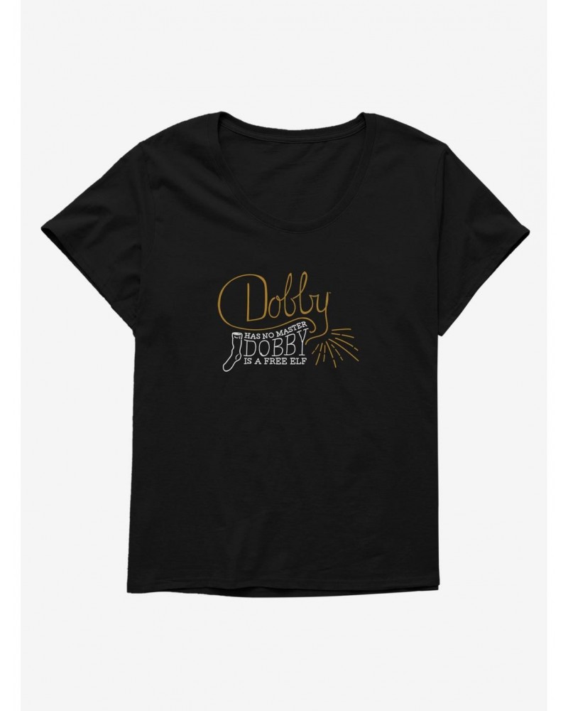 Harry Potter Simple Dobby Title Girls T-Shirt Plus Size $11.56 T-Shirts