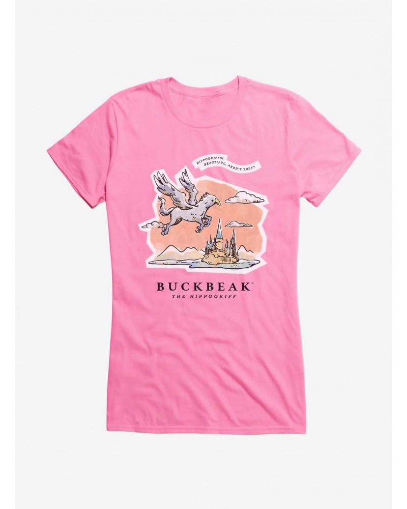 Harry Potter Watercolor Hippogriff Buckbeak Girls T-Shirt $8.57 T-Shirts