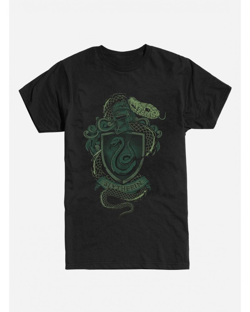 Extra Soft Harry Potter Slytherin Serpent T-Shirt $10.76 T-Shirts